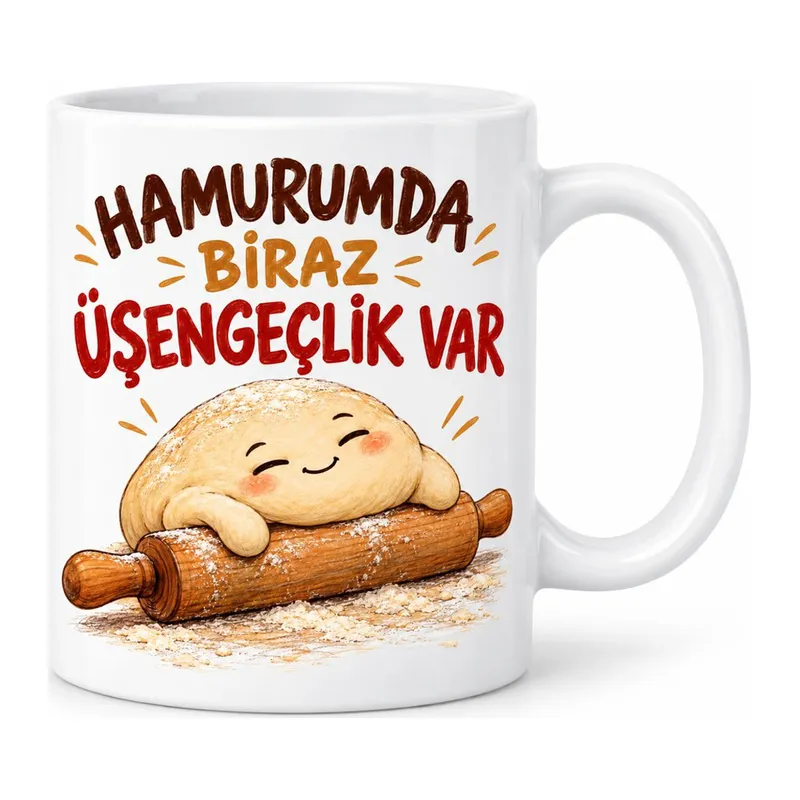Tatlı Tembel Tasarımlı Porselen Kupa - MODEL 872