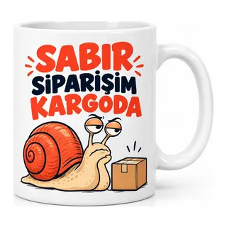Sabır Siparişi Tasarımlı Porselen Kupa - MODEL 717