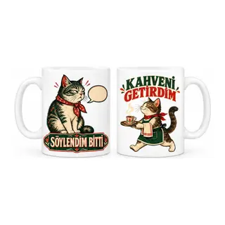 Kahve Barışı 2'li Porselen Kupa Seti - MODEL 804
