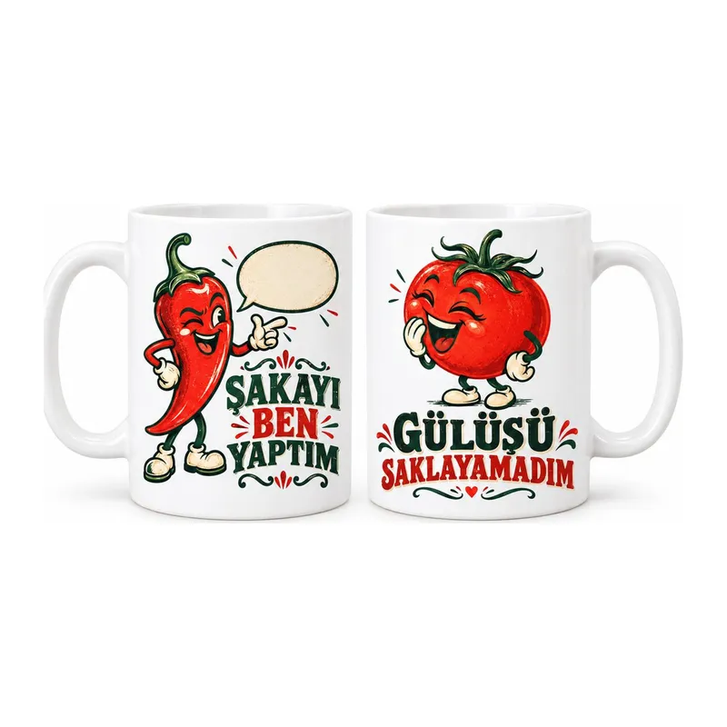 Saklı Neşe 2'li Porselen Kupa Seti - MODEL 854