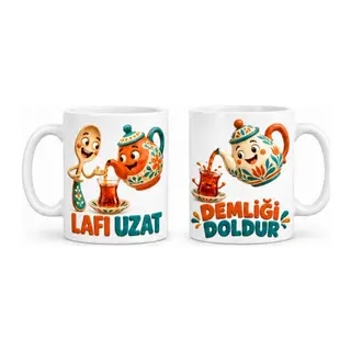 Laf ve Dem 2'li Porselen Kupa Seti - MODEL 792