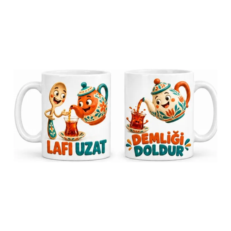 Laf ve Dem 2'li Porselen Kupa Seti - MODEL 792
