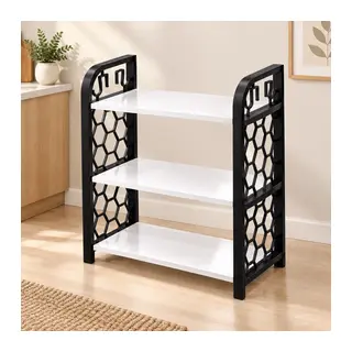 3 Katlı Ahşap Raflı Organizer