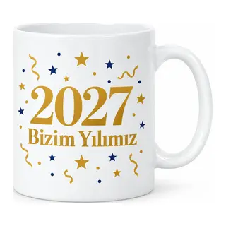 2027 Bizim Yılımız Tasarımlı Porselen Kupa - MODEL 396