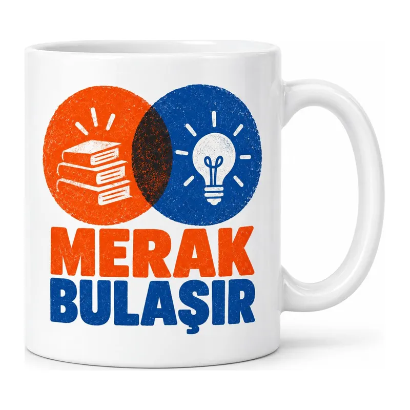 Merak Baskısı Tasarımlı Porselen Kupa - MODEL 684