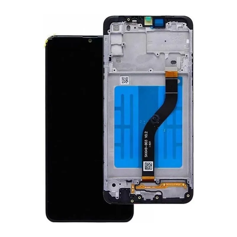 Samsung A20S Uyumlu Dokunmatik Ekran Çıtalı Servis (Siyah)
