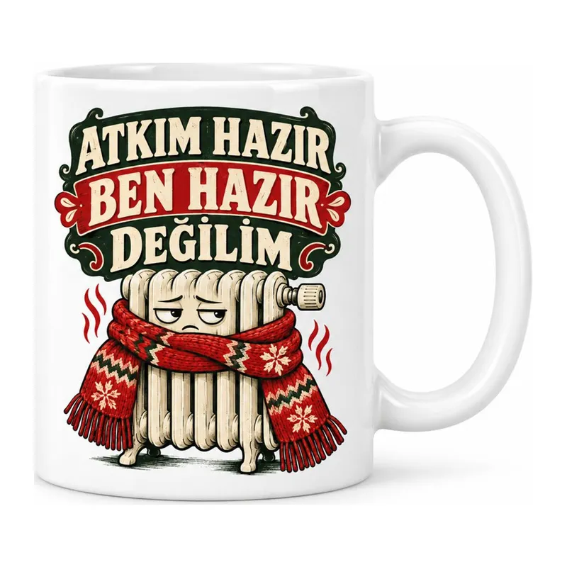 Kış Hazırlığı Tasarımlı Porselen Kupa - MODEL 833