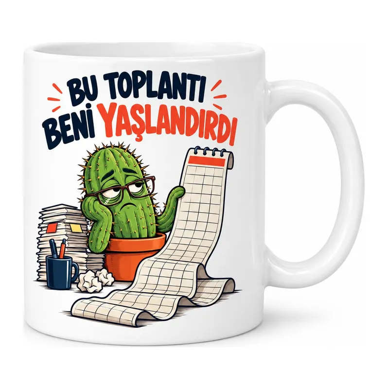 Toplantıdan Sağ Çıkan Tasarımlı Porselen Kupa - MODEL 917