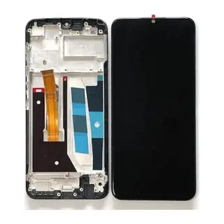 Realme C11 Uyumlu LCD Ekran Dokunmatik Çıtalı (Siyah)