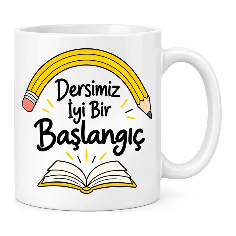 Dersimiz İyi Bir Başlangıç Tasarımlı Porselen Kupa - MODEL 579