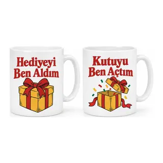 Hediyeyi Ben Aldım 2'li Porselen Kupa Seti - MODEL 403