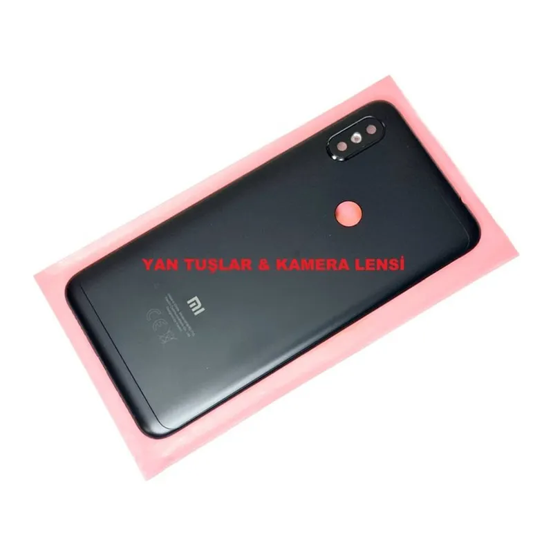 Redmi Note 6 Pro Uyumlu Kasa Arka Pil Batarya Kapağı Siyah