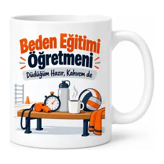 Beden Eğitimi Öğretmeni: Düdüğüm Hazır Tasarımlı Porselen Kupa - MODEL 411