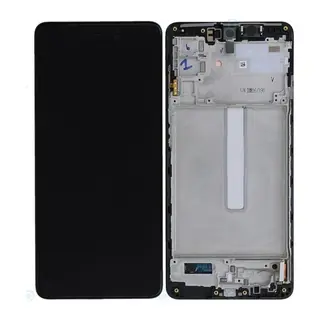 Samsung M52 Sm-M526 Uyumlu Çıtalı Dokunmatik Ekran OLED (Siyah)