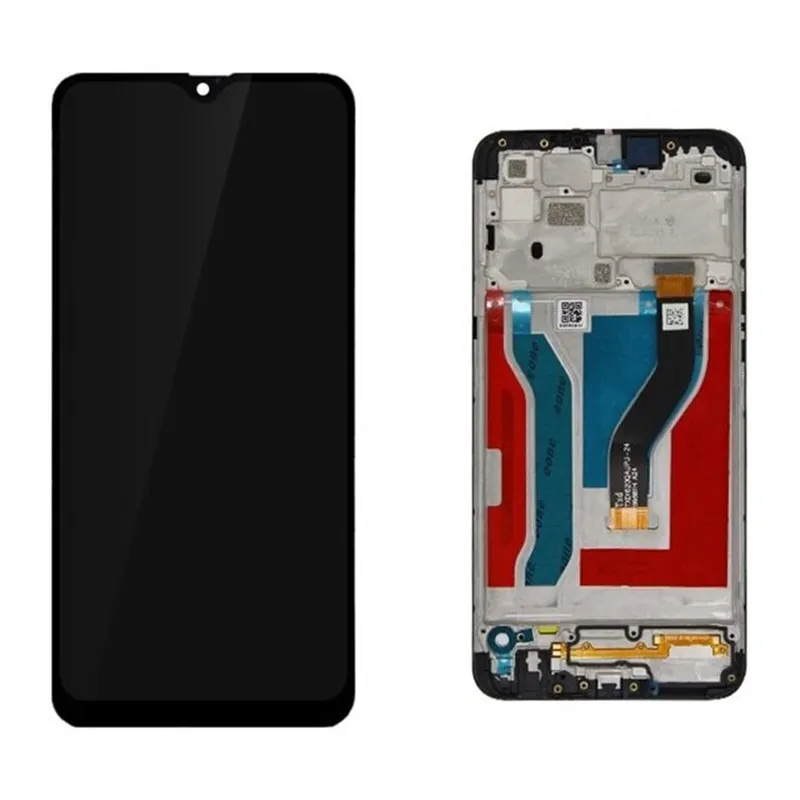 Samsung A10S Uyumlu Dokunmatik Ekran Siyah Çıtalı (Servis)