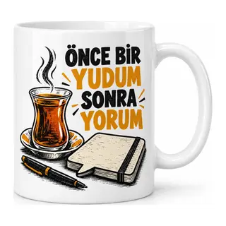 İşlem Sırası Tasarımlı Porselen Kupa - MODEL 818