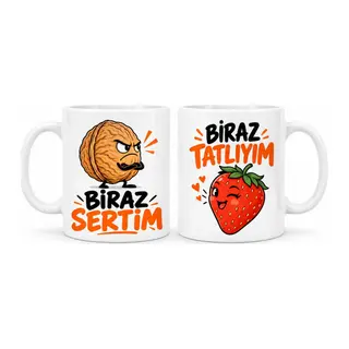 Tatlı Sert 2'li Porselen Kupa Seti - MODEL 851