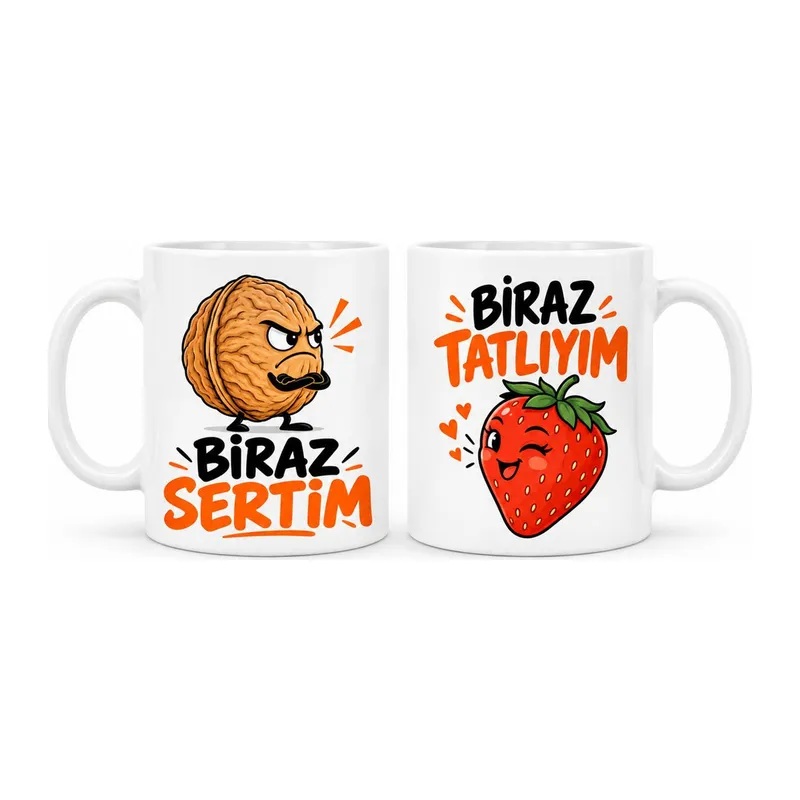 Tatlı Sert 2'li Porselen Kupa Seti - MODEL 851