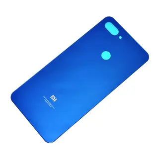 Mi 8 Lite Uyumlu Arka Kapak Batarya Pil Kapağı (Cam) Mavi