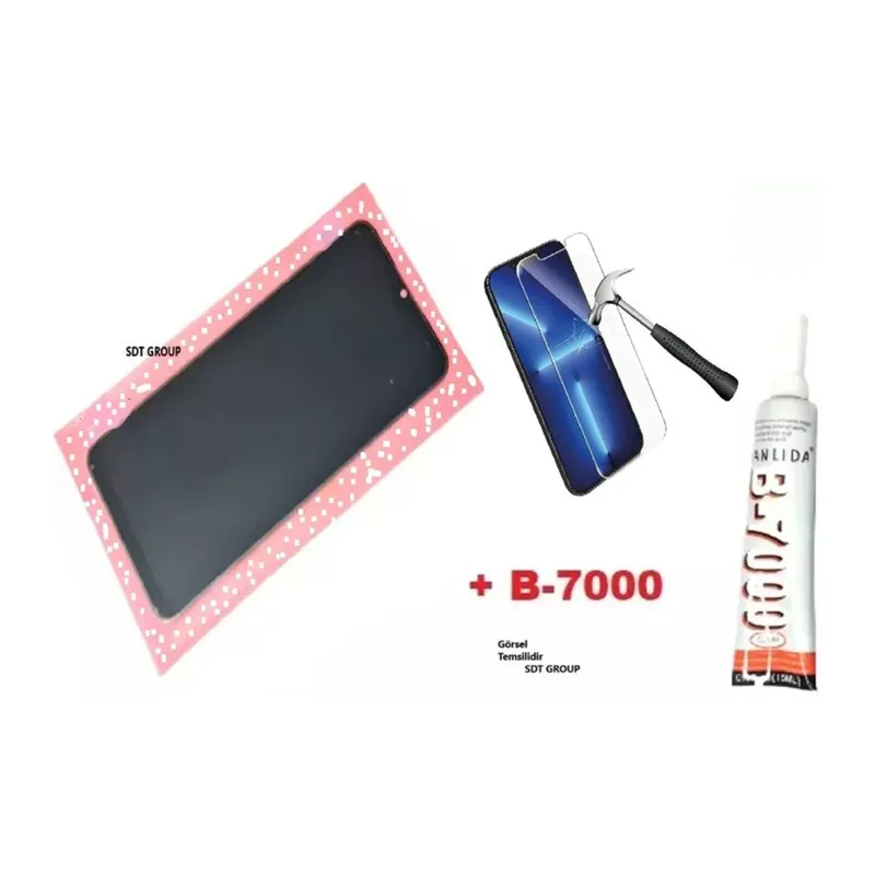 iPhone 12 Mini Uyumlu Ekran (GX) Kırılmaz Cam + B7000 Yapıştırıcı