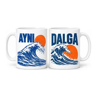 Aynı Dalga 2'li Porselen Kupa Seti - MODEL 691