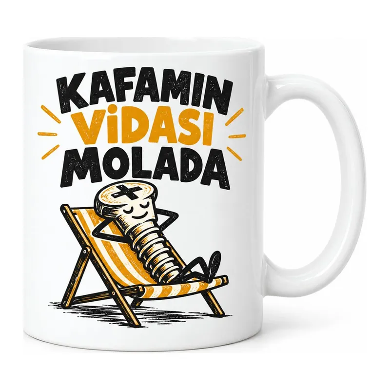 Kafa Tamiri Tasarımlı Porselen Kupa - MODEL 768