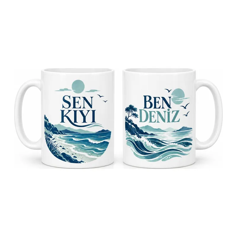 Kıyı ve Deniz 2'li Kupa Seti - MODEL 347