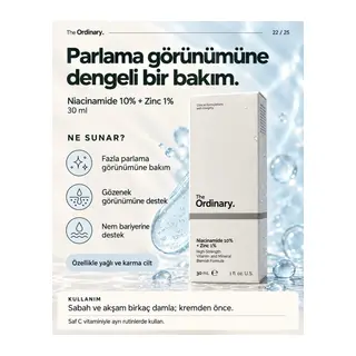 The Ordinary Niacinamide 10% + Zinc 1% 60 ml Yüz Serumu