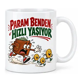 Bütçe Kaçtı Tasarımlı Porselen Kupa - MODEL 983