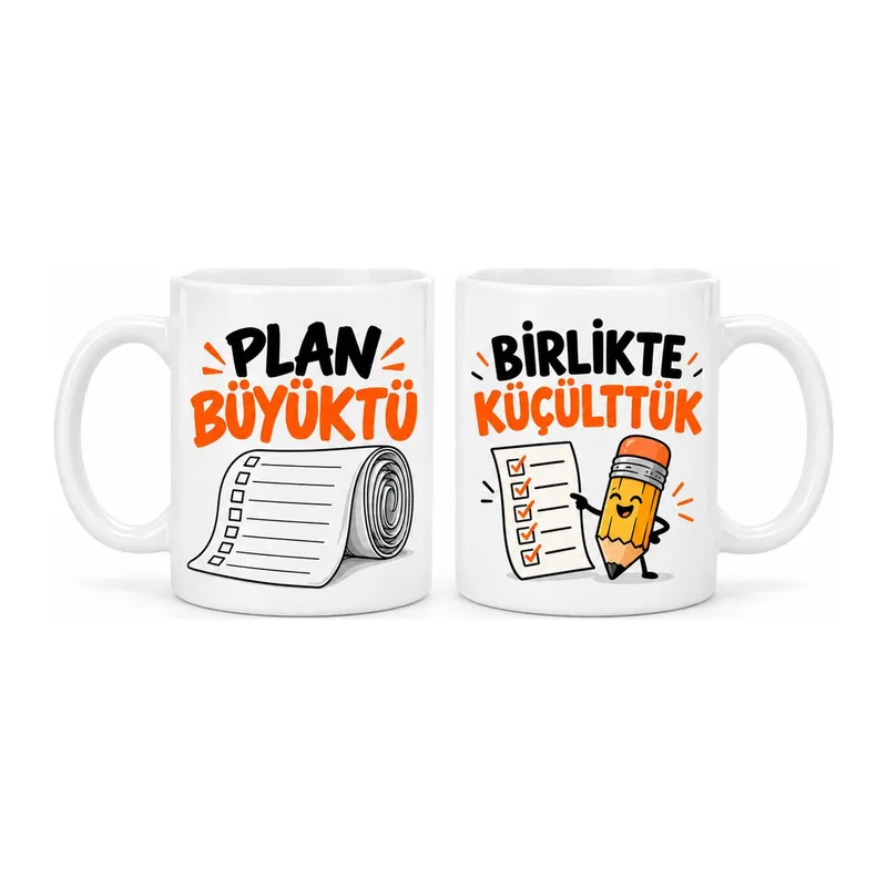 Hedef Ortağı 2'li Porselen Kupa Seti - MODEL 858