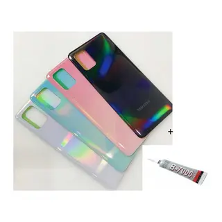 Samsung A71 A715 Uyumlu Arka Batarya Pil Kapağı Mavi (B7000 15 ml Yapıştırıcı)