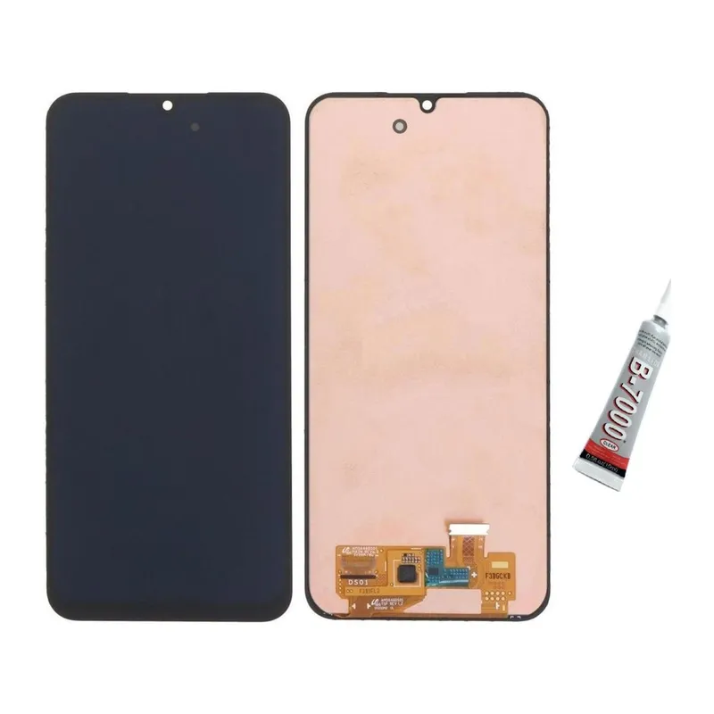 Samsung A25 Uyumlu OLED Ekran Dokunmatik Çıtalı (Siyah) B7000 Yapıştırıcı