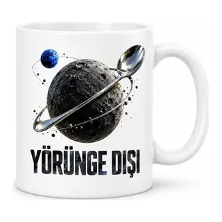 Yörüngeden Mola Tasarımlı Porselen Kupa - MODEL 661