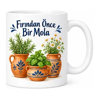 Fırından Önce Bir Mola Tasarımlı Porselen Kupa - MODEL 574