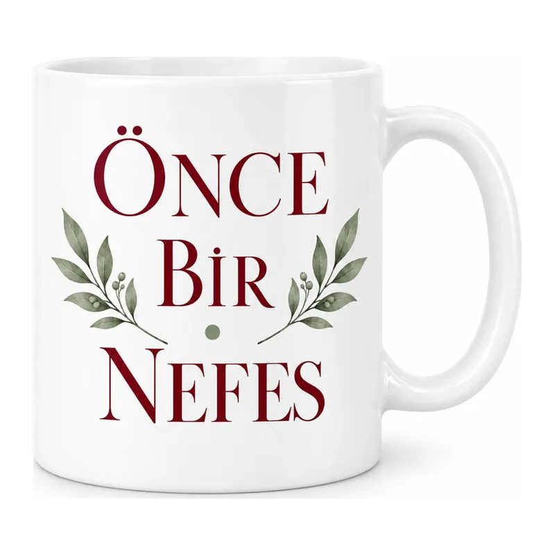 Önce Bir Nefes Tasarımlı Porselen Kupa - MODEL 476