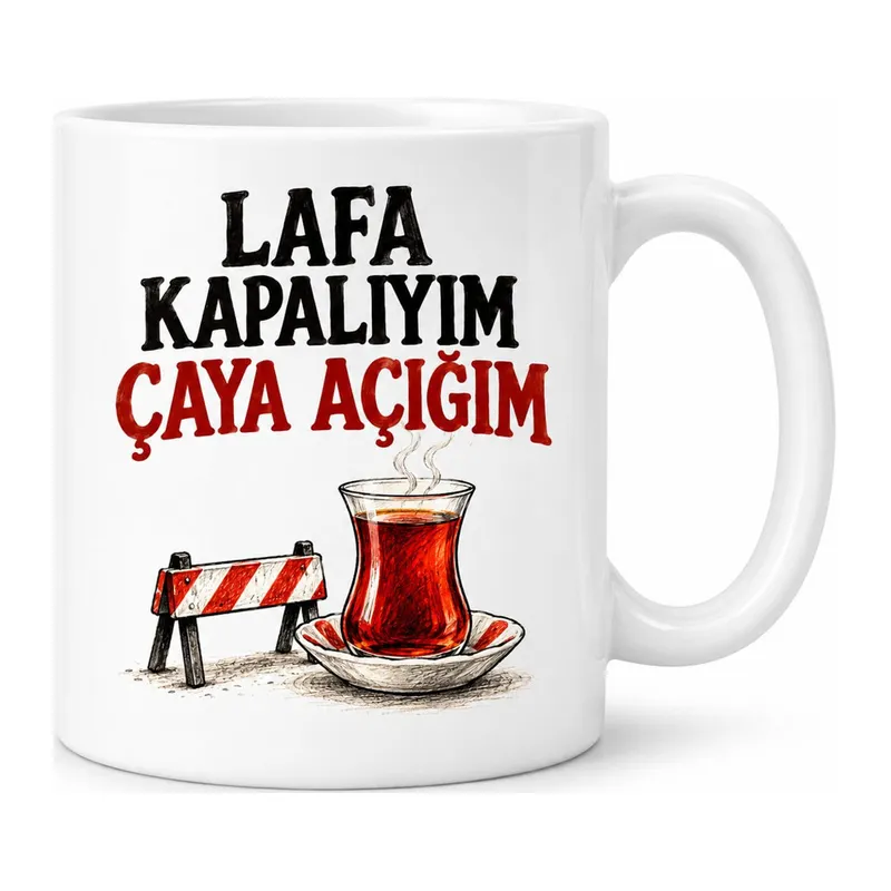 Laf Trafiği Tasarımlı Porselen Kupa - MODEL 765