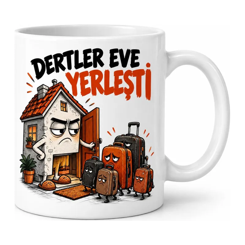 Dert Kiracısı Tasarımlı Porselen Kupa - MODEL 974
