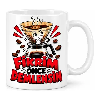 Kahve Filtresi Tasarımlı Porselen Kupa - MODEL 870