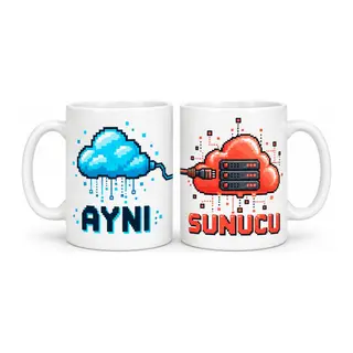 Aynı Sunucu 2'li Porselen Kupa Seti - MODEL 700
