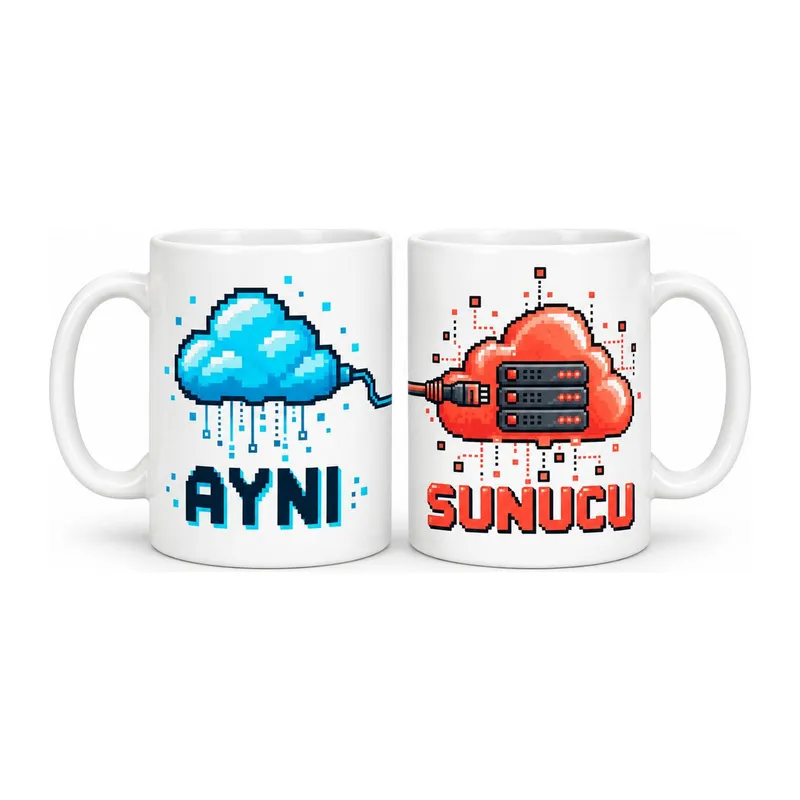 Aynı Sunucu 2'li Porselen Kupa Seti - MODEL 700