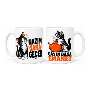 Naz ve Niyaz 2'li Porselen Kupa Seti - MODEL 808