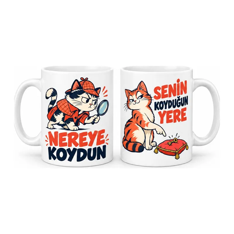 Kaybolan Eşya 2'li Porselen Kupa Seti - MODEL 752