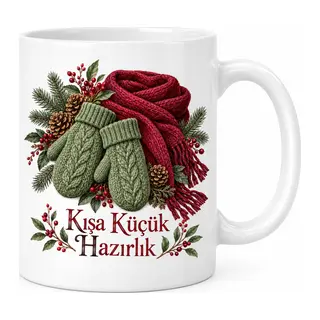 Kışa Küçük Hazırlık Tasarımlı Porselen Kupa - MODEL 567