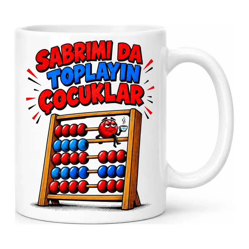 Matematik Sabrı Tasarımlı Porselen Kupa - MODEL 827