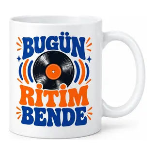 Bugün Ritim Bende Tasarımlı Porselen Kupa - MODEL 325