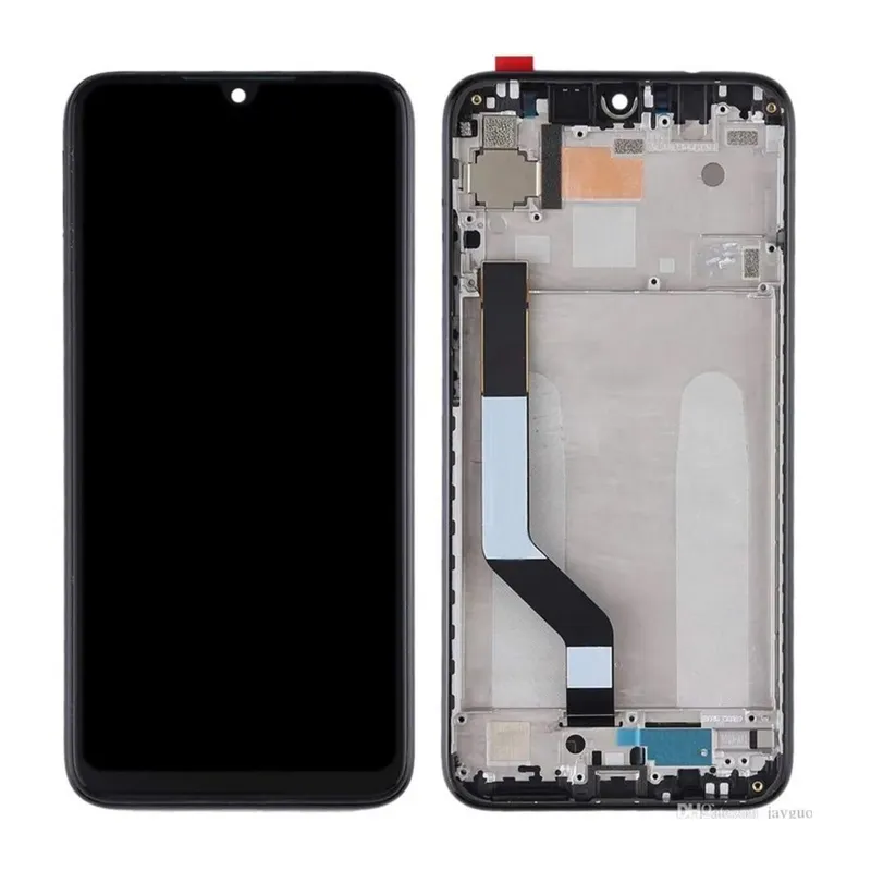 Redmi Note 7 Uyumlu LCD Dokunmatik Ekran Çıtalı (Siyah)