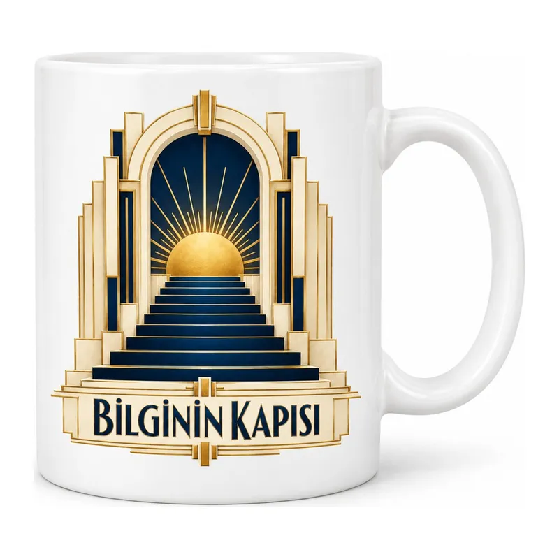 Bilginin Kapısı Tasarımlı Porselen Kupa - MODEL 683