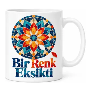 Bir Renk Eksikti Tasarımlı Porselen Kupa - MODEL 534