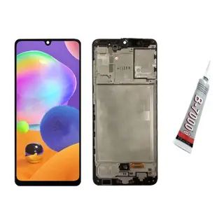Samsung A31,A315 Uyumlu Orijinal Ekran Dokunmatik Çıtalı (Siyah) B7000 Yapıştırıcı