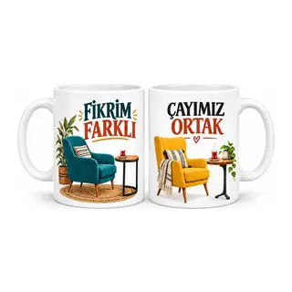 Ortak Masa 2'li Porselen Kupa Seti - MODEL 757